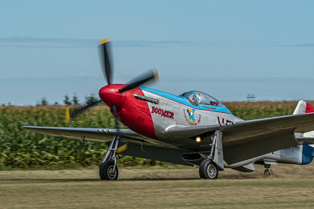 The P51 Boomer flown by Tim McPhereson and on display at the Fargo Air Musuem